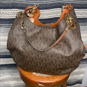 MICHAEL KORS FULTON HOBO BAG GENUINE LEATHER